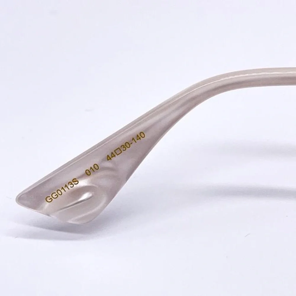 New - Gucci Brown New Gg0113s 010 Round Metal Sunglasses